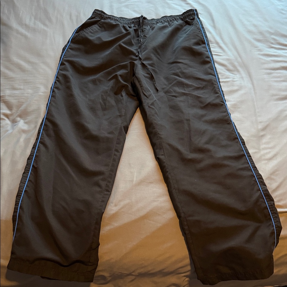 Three Hearts Men's Black Joggers with Blue Trim